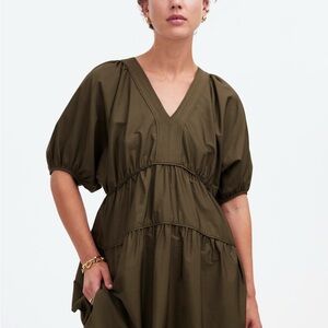 Madewell Puff-Sleeve Midi Dress